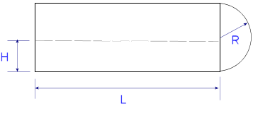 volume of a hemisphered cylinder