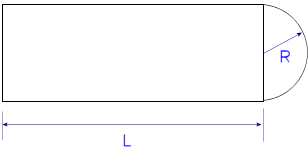 volume of a hemisphered cylinder